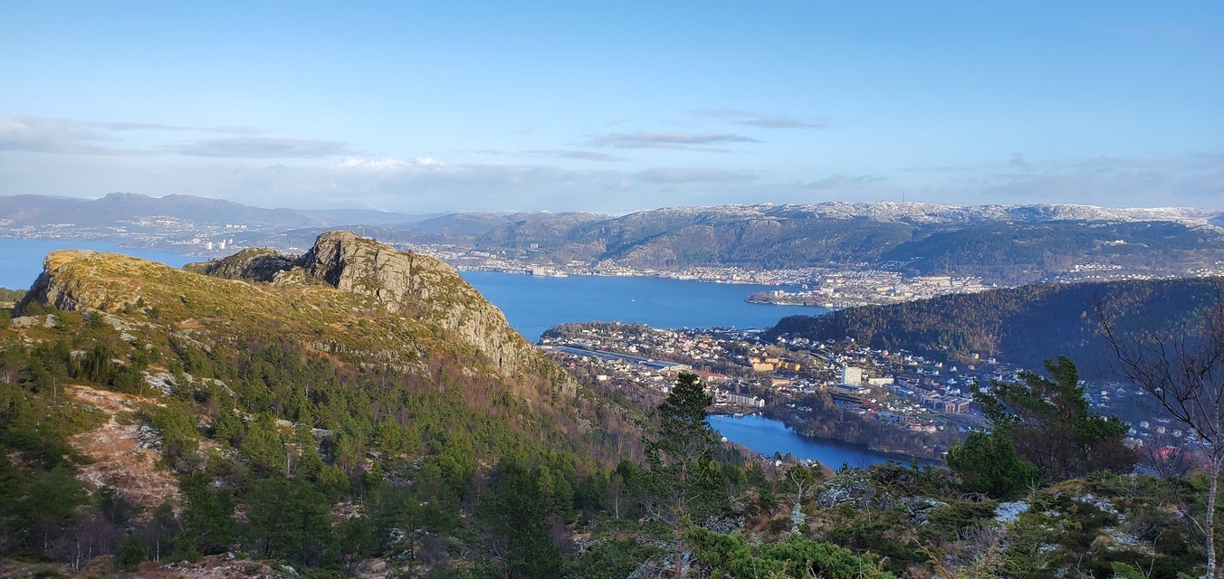 View of Bergen from Lyderhorn mountain